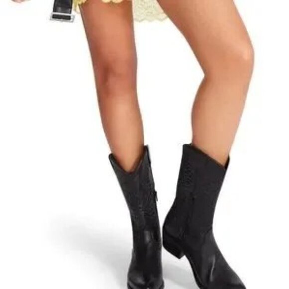 Steve Madden Hayward Women's Black Western Leather Boots Sz 9 - Picture 10 of 10